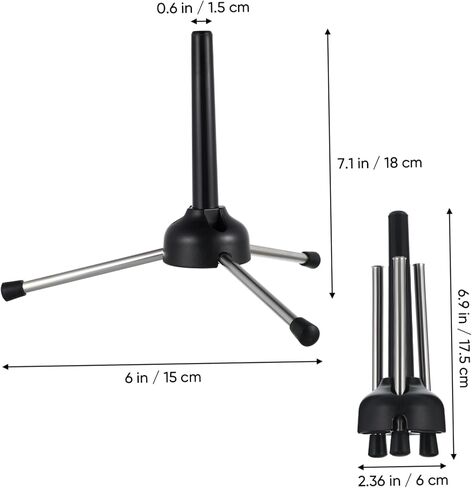 Vaguelly Portable Foldable Clarinet Stand Tripod Holder for Wind Instruments Adjustable Height Lightweight Design Includes Carry Bag in Saudi Arabia