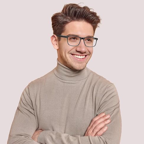 EYECEDAR 5-Pack نظارات القراءة الرجال الإطار المعدني مستطيل نمط مادة الفولاذ المقاوم للصدأ مفصلات الربيع تشمل قراء الشمس 2.00 in Kuwait