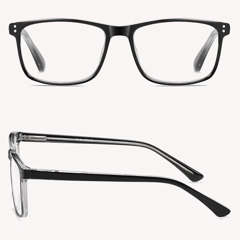 EYECEDAR 5-Pack نظارات القراءة الرجال الإطار المعدني مستطيل نمط مادة الفولاذ المقاوم للصدأ مفصلات الربيع تشمل قراء الشمس 2.00 in Kuwait