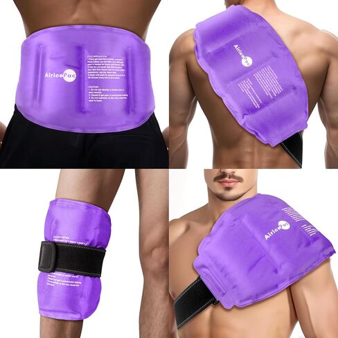 Large Ice Pack for Injuries Reusable Gel for Lower Back, Cold Packs Wrap for Shoulder, Knee, Elbow, Hip, Leg, Soft Cold Compress,16 × 9" in Kuwait