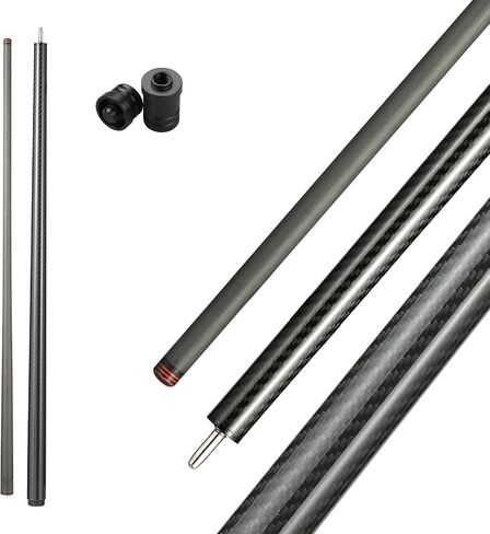 CROWN ME Carbon Fiber Pool Cue Stick-12.8mm Tip Billiard Carbon Fiber cue, 58" Tip Low Deflection Billiard Carbon Fiber cue with case, Weight Adjustable Design -18OZ,18.4OZ,19OZ,20OZ in Kuwait