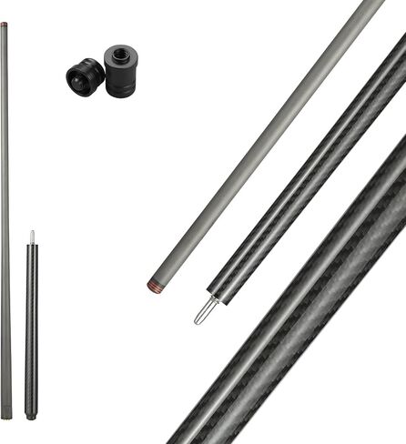 CROWN ME Carbon Fiber Pool Cue Stick-12.8mm Tip Billiard Carbon Fiber cue, 58" Tip Low Deflection Billiard Carbon Fiber cue with case, Weight Adjustable Design -18OZ,18.4OZ,19OZ,20OZ in Kuwait