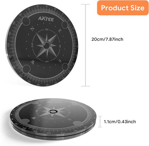Lazy Susan Turntable Organizer for Cabinet Pantry Kitchen Countertop Refrigerator Cupboard, Pine Wood, 9", Carbonized Black in Saudi Arabia