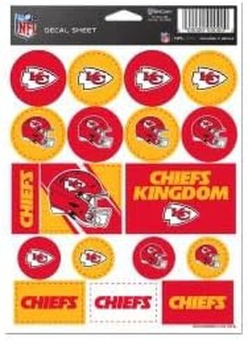 Kansas City Chiefs Vinyl Sticker Sheet 5" x 7" in Saudi Arabia