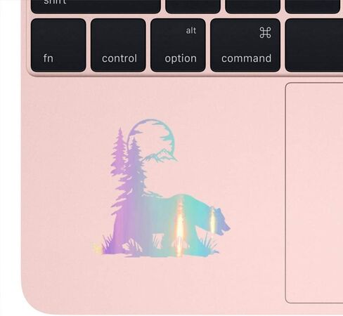 Bear Wildlife Forest 1 (Black) (Set of 2) Premium Waterproof Vinyl Decal Stickers for Laptop Phone Accessory Helmet Car Bumper Mug Tuber Cup Door Wall Decoration in Saudi Arabia
