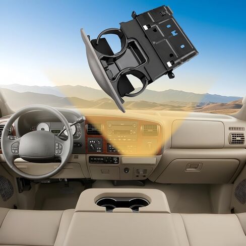 YC3Z-2513560-CAB Brown Dashboard Cup Holder Compatible with F-250 F-350 F-450 F-550 Super Duty 1999-2004 Excursion 2000-2004 in Saudi Arabia