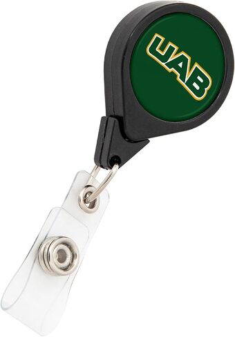 Desert Cactus University of Alabama at Birmingham Retractable Badge Holder Blazers UAB ID Reel with Ticket Clip for Lanyard, Work, School & Office Access Official Fan Gear (Design A) in Saudi Arabia