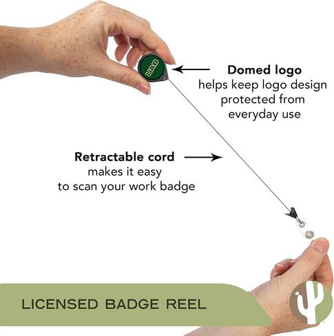 Desert Cactus University of Alabama at Birmingham Retractable Badge Holder Blazers UAB ID Reel with Ticket Clip for Lanyard, Work, School & Office Access Official Fan Gear (Design A) in Saudi Arabia