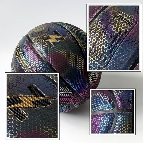 ZEESHINE HyperGlow Holographic Basketball – Ultra-Reflective Glow in Dark, Cool Sports Gift for Men & Women, Outdoor/Indoor Game in Saudi Arabia