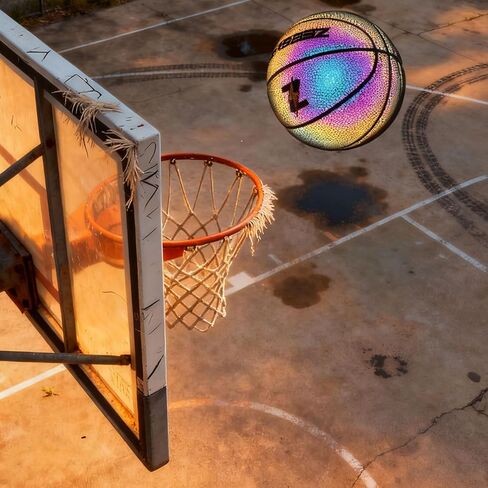 ZEESHINE HyperGlow Holographic Basketball – Ultra-Reflective Glow in Dark, Cool Sports Gift for Men & Women, Outdoor/Indoor Game in Saudi Arabia