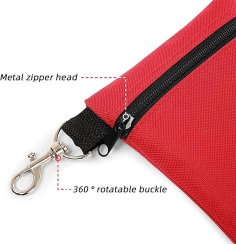 Golf Tee Pouch Travel Gear Professional Zipper Golf Tee/Ball Pouch Bag with Metal Lobster Claw Clip for Valuables and Golf Accessories, Clips to Your Golf Bag for Extra Storage(Black) in Saudi Arabia