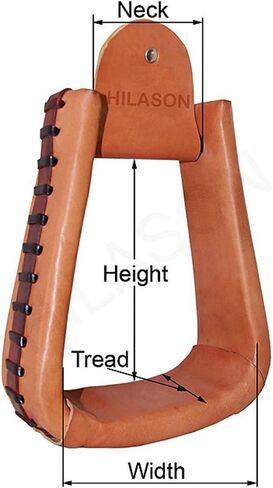 HILASON Nickle Plated Wooden Horse Saddle Stirrups Pair Western | Aluminum Leather Endurance Angled Padded in Saudi Arabia