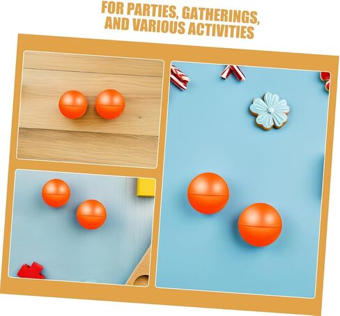20pcs Raffle Bingo Balls: Party Game Balls Prize Draw Spheres Mini Plastic Balls For Game Night Large Group Activities Orange in Saudi Arabia