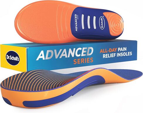 Dr. Scholl’s Advanced Pain Relief Insoles for Men Women, Heavy Duty Orthotics Inserts for Work Shoes & Boots, Plantar Fasciitis & Arch Support, Flat Feet, Shock-Absorbing, Supports up to 340 lbs in Saudi Arabia