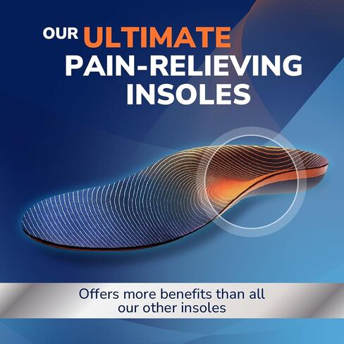 Dr. Scholl’s Advanced Pain Relief Insoles for Men Women, Heavy Duty Orthotics Inserts for Work Shoes & Boots, Plantar Fasciitis & Arch Support, Flat Feet, Shock-Absorbing, Supports up to 340 lbs in Saudi Arabia