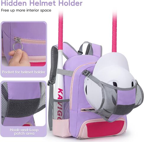 2025 Youth Baseball & Softball Bag | Ultra-Light Tball Backpack with Shoe Compartment & Helmet Holder | Skin-Soft Fabric in Saudi Arabia