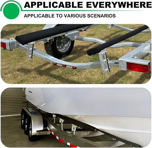 8" Boat Trailer Bunk Brackets Kit Heavy Duty, Galvanized Swivel Top Bunk Bracket Kit for Boat Trailer Crossmember 1.5x3, 2x3, 3x3 Black 8 Pack in Saudi Arabia