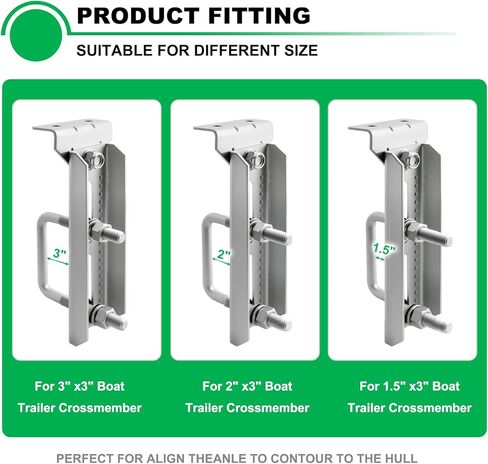 مجموعة دعامات بطابقين لمقطورة القارب مقاس 8 بوصات شديدة التحمل، مجموعة دعامات بطابقين علوية دوارة مجلفنة لمقطورة القارب 1.5x3، 2x3، 3x3، أسود 8 عبوات in Kuwait