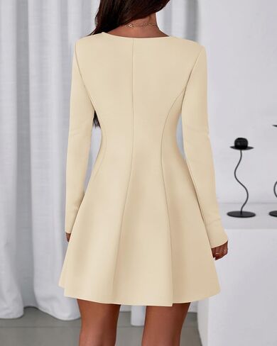 BTFBM Fall Dresses for Women 2025 Elegant Classy Flowy A Line Long Sleeve Business Homecoming Cocktail Sweater Dress in Saudi Arabia