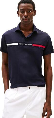 Tommy Hilfiger Men's Short Sleeve Casual Polo Shirts in Regular Fit with Chest Logo Designs in Saudi Arabia