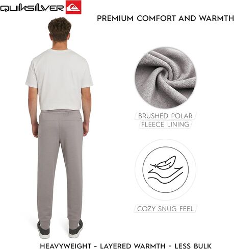 Quiksilver Men's Regular Fit Active Performance Heavyweight Jacquard Mesh and Polar Fleece Jogger Pants in Saudi Arabia