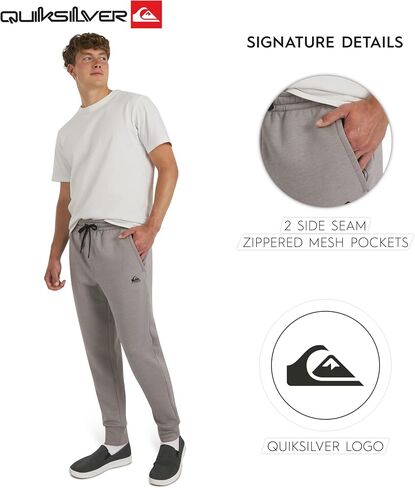 Quiksilver Men's Regular Fit Active Performance Heavyweight Jacquard Mesh and Polar Fleece Jogger Pants in Saudi Arabia