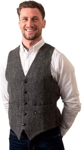 100 ٪ Donegal Tweed Weistcoat Mens Suit Stest in Kuwait