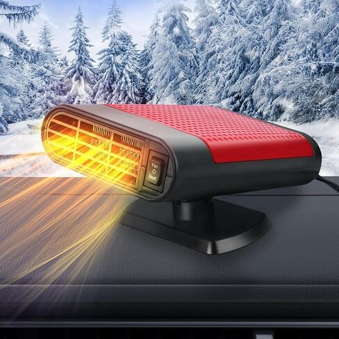 Car Heater,12V Portable Car Heater Car Heater That Plugs into Cigarette Lighter Windshield Defogger and Defroster for All Kinds of 12V Vehicle (Red Black) in Saudi Arabia