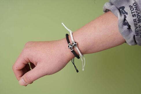 sport bracelets for women men football basketball volleyball baseball softball soccer bracelets for women men black white friendship bracelet adjustable sport bracelet for fans in Kuwait