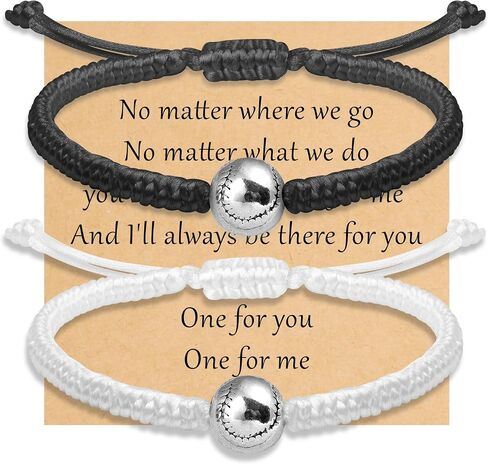 sport bracelets for women men football basketball volleyball baseball softball soccer bracelets for women men black white friendship bracelet adjustable sport bracelet for fans in Kuwait