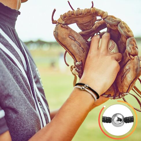 sport bracelets for women men football basketball volleyball baseball softball soccer bracelets for women men black white friendship bracelet adjustable sport bracelet for fans in Kuwait