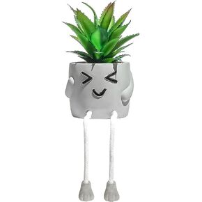 Oleek Small Phesid Plants Decore - عصارة مزيفة نباتات مصطنعة للمكتب ديكور - زخارف مكتب نباتية مزيفة للعمل - ديكور المكتب للنساء - مصانع المكاتب ملحقات الحجرة ديكور غرفة in Kuwait
