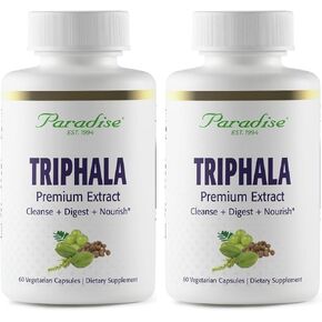 Paradise Herbs Triphala Extract, Vegan, Non GMO, Gluten Free, 60 Vegetarian Capsules in Kuwait