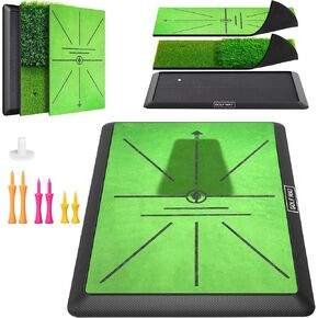Golf Mat, Practice Outdoor Indoor for Training Chipping Show Swing Path, Hitting Turf Mat with Rubber Backing,Golf Accessories,Gifts for Men/Dad/Husband in Saudi Arabia