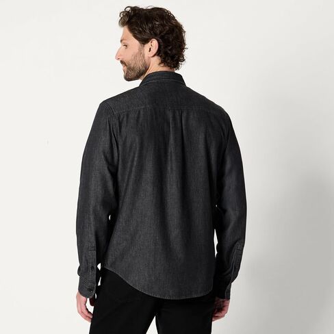 Amazon Essentials Men's Regular-Fit Long-Sleeve Button-Down Denim Shirt in Saudi Arabia