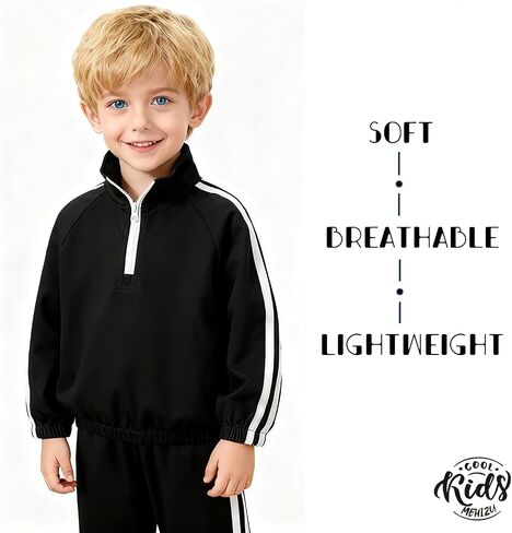 Boys Little Kids Spring Autumn New Long Sleeve Pants Casual Simple Cool Daily Wear Two Pieces in Saudi Arabia