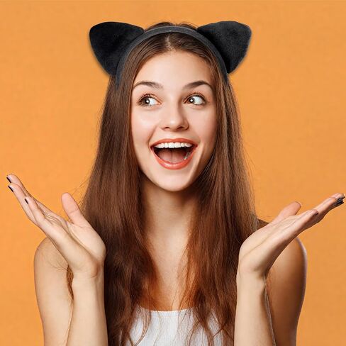 Leopard Cheetah Ears Headband for Women Girls Cute Cat Hairband Halloween Costume Party Accessories in Saudi Arabia
