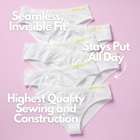 Yellowberry 6pk ملابس داخلية بيكيني سلسة مع التماس المستعبدين in Saudi Arabia