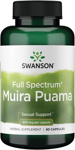 Swanson Muira Puama Root Sexual Health Virility Libido Boost Support Men's Women's Supplement 400 mg 90 Capsules in Saudi Arabia