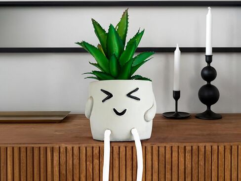 Oleek Small Phesid Plants Decore - عصارة مزيفة نباتات مصطنعة للمكتب ديكور - زخارف مكتب نباتية مزيفة للعمل - ديكور المكتب للنساء - مصانع المكاتب ملحقات الحجرة ديكور غرفة in Kuwait