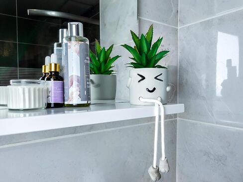 Oleek Small Phesid Plants Decore - عصارة مزيفة نباتات مصطنعة للمكتب ديكور - زخارف مكتب نباتية مزيفة للعمل - ديكور المكتب للنساء - مصانع المكاتب ملحقات الحجرة ديكور غرفة in Kuwait
