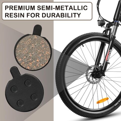 5 Pairs Bike Brake Pads, Low Noise Disc Brake Pads for Mountain Bicycles, Ebikes, Scooters - Semi-Metallic Resin Braking Pads Kit with Smooth Performance and Easy Installation in Saudi Arabia