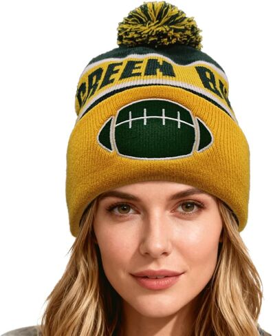 قبعة City Beanie Knit مع قبعة شتوية ذات أساور شتوية هدية لمحبي الرياضة للرجال والنساء in Kuwait
