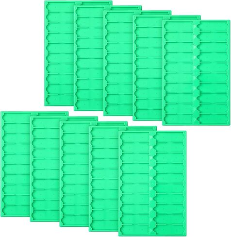 REMERRY 10 PCS قابلة للتكديس مجهر صينية مجموعة 30 سم × 20 سم الشريحة المجهر البلاستيكي آمنة مضادة للانزلاق 20 السعة لكل صينية (متعدد الألوان) in Saudi Arabia