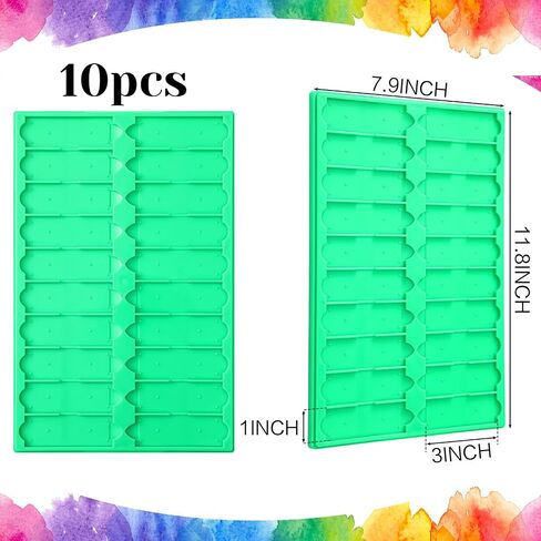 REMERRY 10 PCS قابلة للتكديس مجهر صينية مجموعة 30 سم × 20 سم الشريحة المجهر البلاستيكي آمنة مضادة للانزلاق 20 السعة لكل صينية (متعدد الألوان) in Saudi Arabia