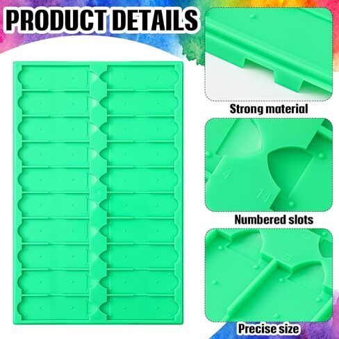 REMERRY 10 PCS قابلة للتكديس مجهر صينية مجموعة 30 سم × 20 سم الشريحة المجهر البلاستيكي آمنة مضادة للانزلاق 20 السعة لكل صينية (متعدد الألوان) in Saudi Arabia