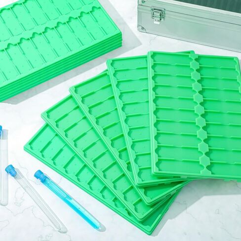 REMERRY 10 PCS قابلة للتكديس مجهر صينية مجموعة 30 سم × 20 سم الشريحة المجهر البلاستيكي آمنة مضادة للانزلاق 20 السعة لكل صينية (متعدد الألوان) in Saudi Arabia