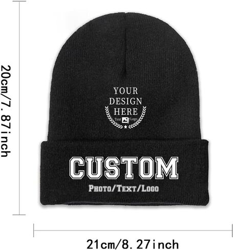 Bulk Custom Beanie Custom Beanie Hat for Men Women Personalized Knitted Hats with Photo Text in Saudi Arabia