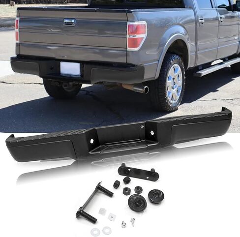 JSBOYAT Chrome Rear Bumper Assembly Compatible with 1999-2007 Ford F-250 F-350 Super Duty Back Bumper with Sensor Holes FO1103173 in Saudi Arabia