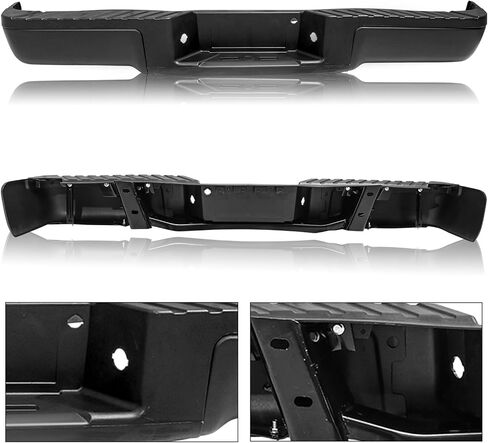 JSBOYAT Chrome Rear Bumper Assembly Compatible with 1999-2007 Ford F-250 F-350 Super Duty Back Bumper with Sensor Holes FO1103173 in Saudi Arabia